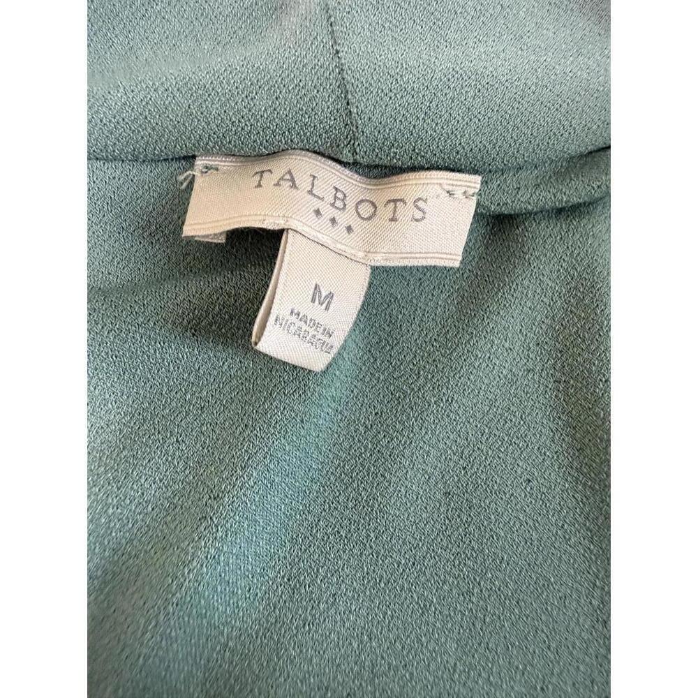 Talbots Sleeveless Knot Front Blouse in Sage Green, Size M - Picture 3 of 5
